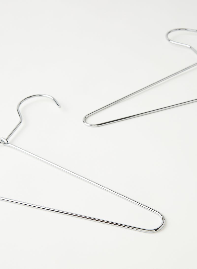 Switch - 50 Piece Durable Metal Multifunctional Hanger Set In Neutral Colour Made In Sturdy Material For Closet Organization Silver 19 x 43cm - Image 1
