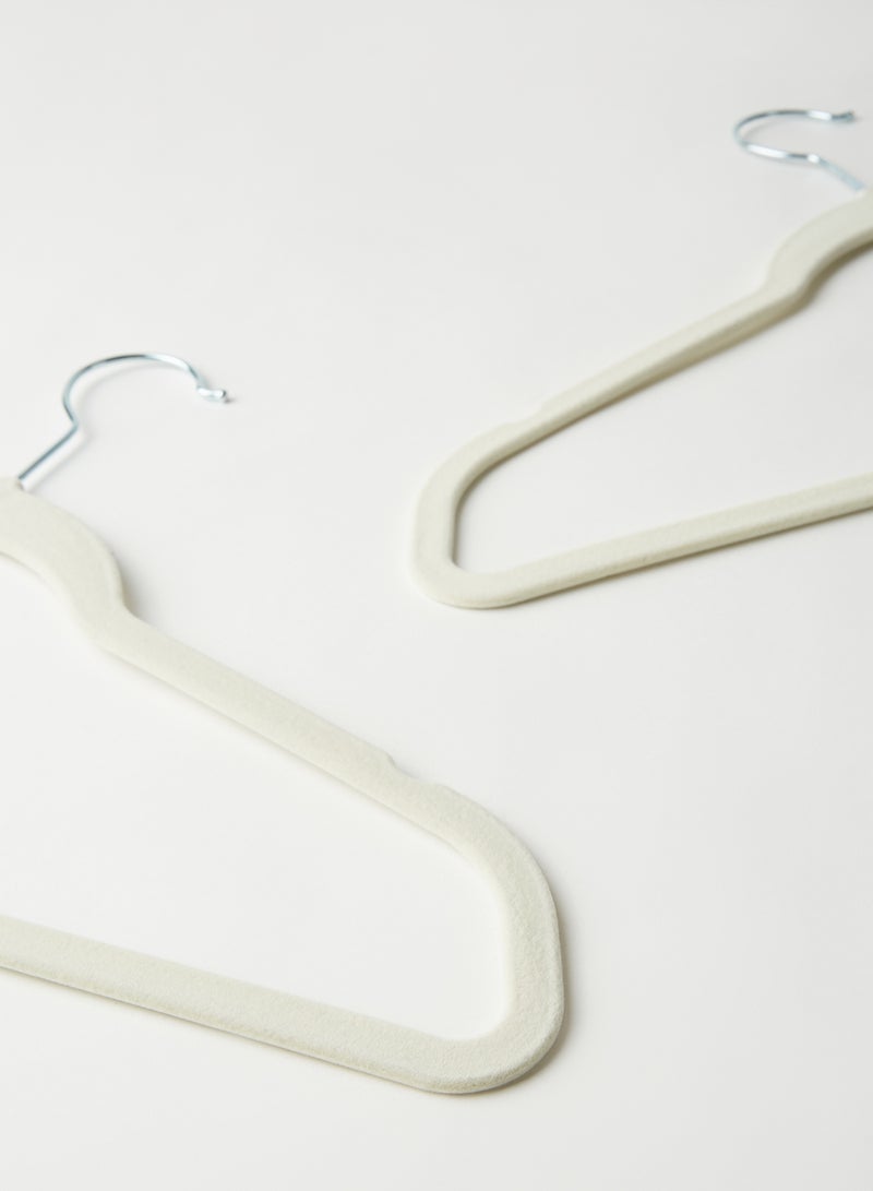 50 Piece Non-Slip Ultra Slim Velvet Multifunctional Hanger Set In Neutral Colour Made In Sturdy Material For Closet Organization White 44.5x23.5cm - v1625315011/N44102043A_4