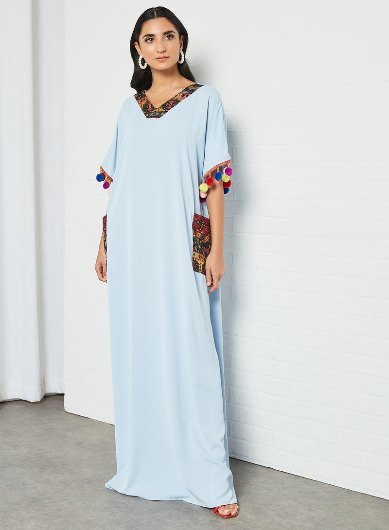 Bousni - Classic Modest Jalabiya Blue - Image 1