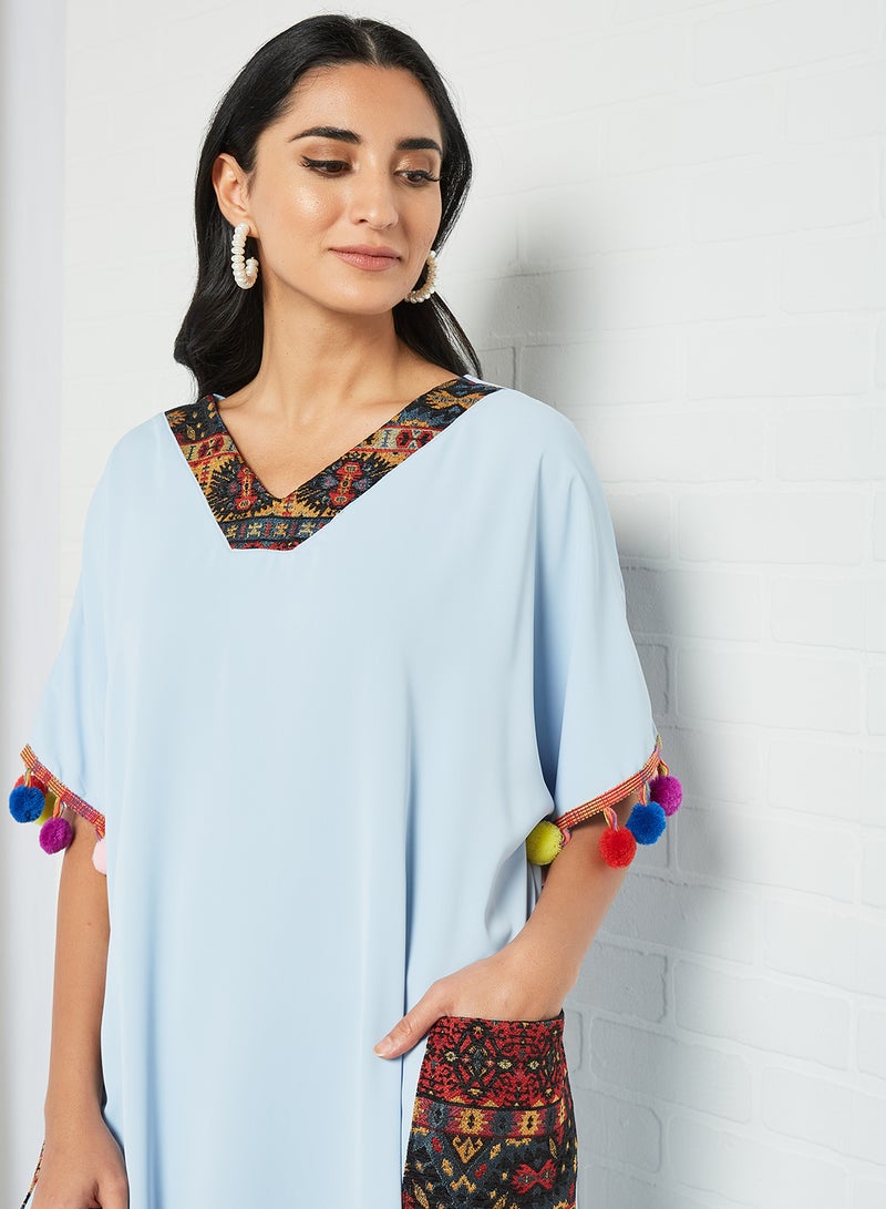 Bousni - Classic Modest Jalabiya Blue - Image 1