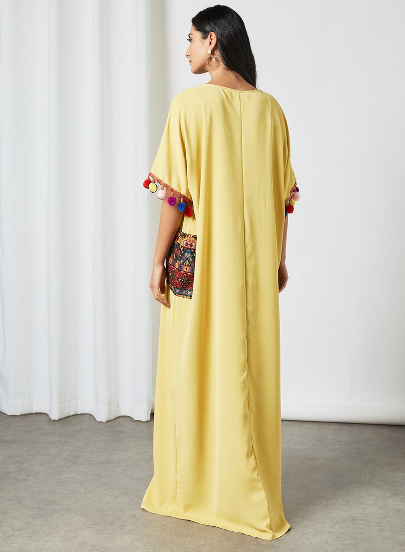 Bousni - Classic Modest Jalabiya Yellow - Image 1