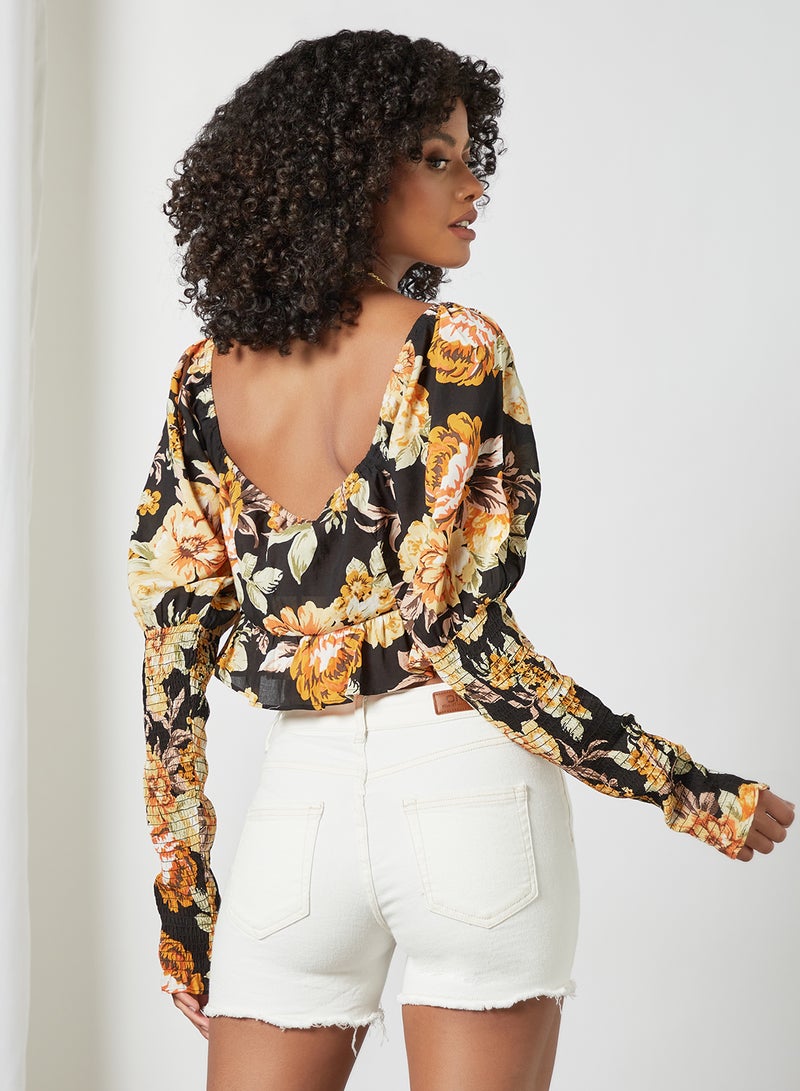 Floral Print Crop Top Multicolour - v1625370745/N47991827V_2