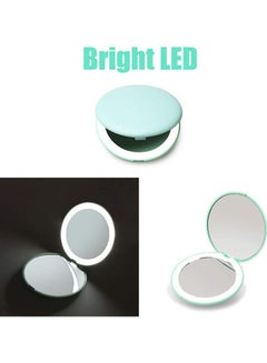 Rock Pow LED Lighted Travel Makeup Mirror Green  - Image 3