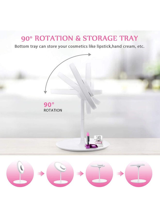 Rock Pow - Table Lamp Makeup Mirror White - Image 1