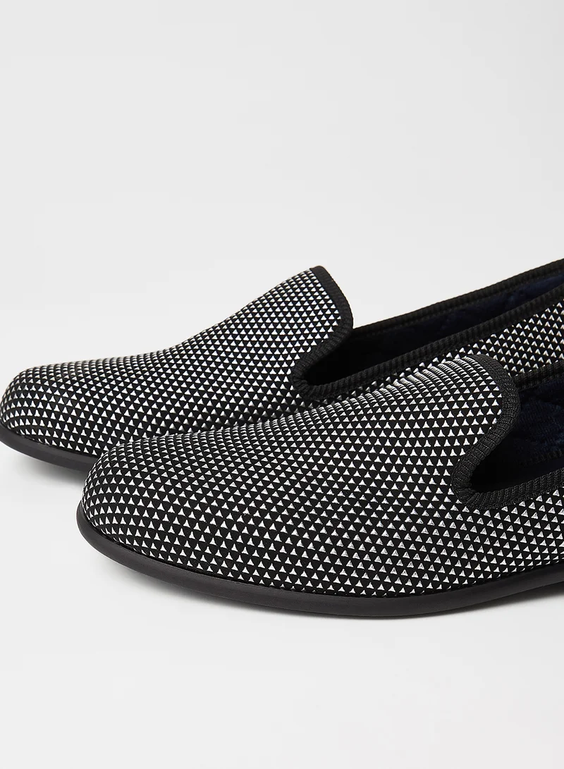 Duke & Dexter Pyramid Embossed Rubber Loafers Silver