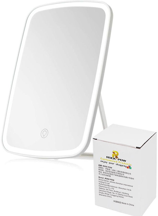 Rock Pow - Touch Screen Vanity Mirror With LED Light White - Image 1