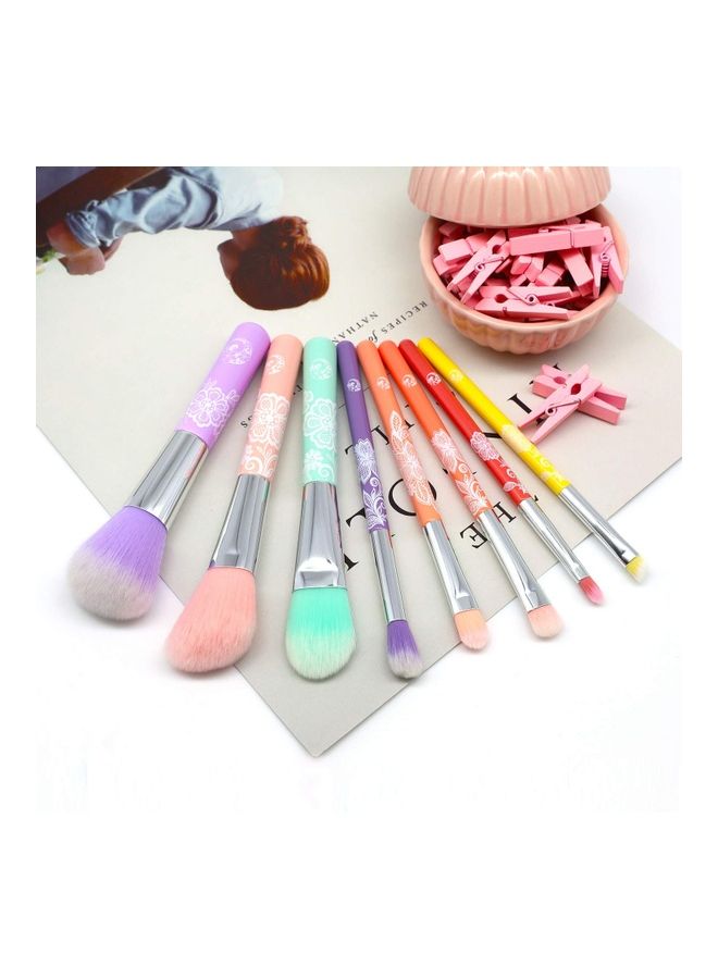 8-Piece Rainbow Makeup Brush Set With Case Multicolour - v1625375739/N48705027A_6