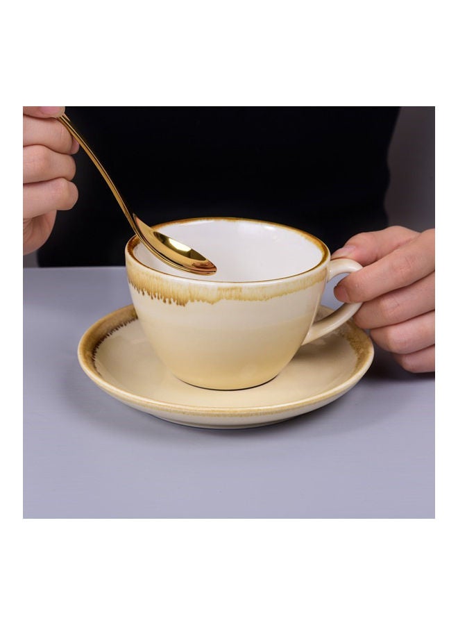 Sharpdo Kiln Coffee Cup And Saucers Multicolour 13 x 10.5 x 7.5cm - Image 4