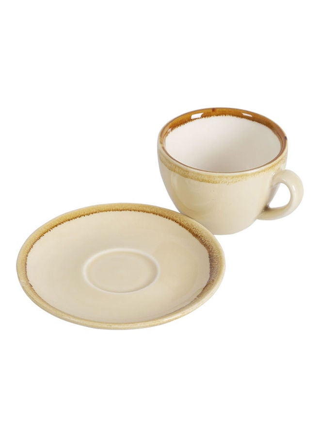 Sharpdo Kiln Coffee Cup And Saucers Multicolour 13 x 10.5 x 7.5cm - Image 2