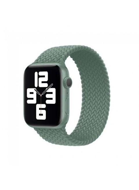 Braided Solo Loop Elastic Replacement Band Medium for Apple Watch 42/44/45mm green