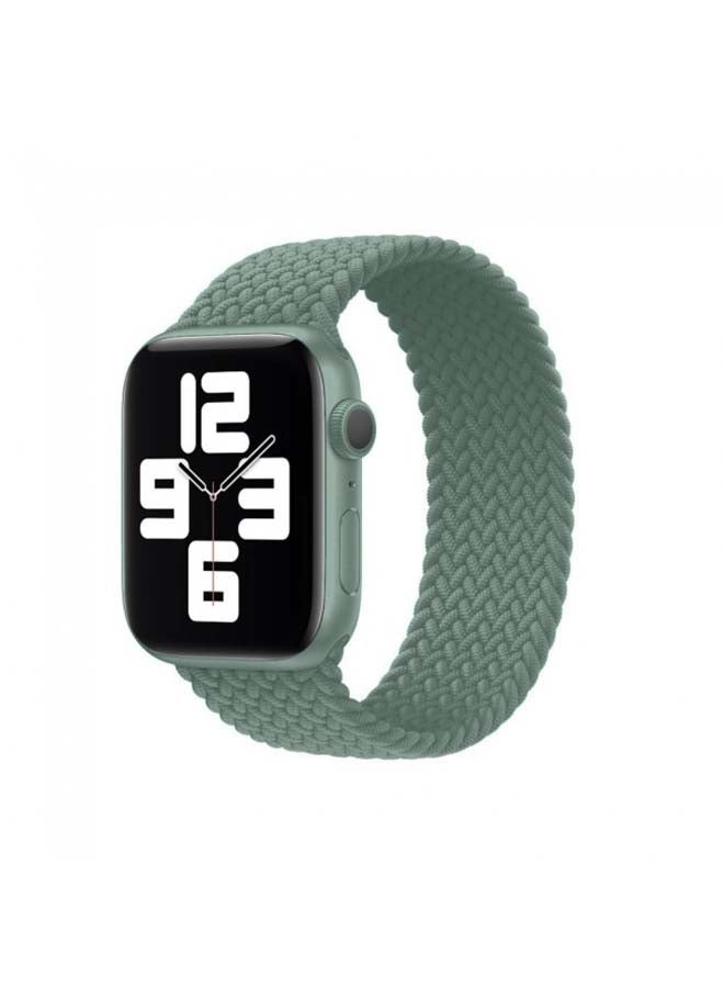 MARGOUN - Braided Solo Loop Elastic Replacement Band Medium for Apple Watch 42/44/45mm green - Image 1
