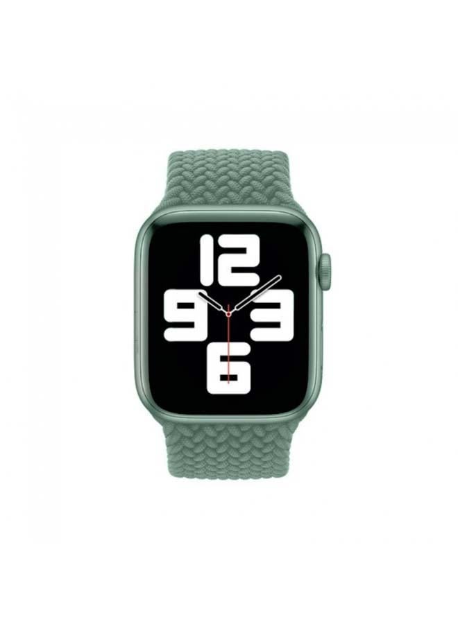 MARGOUN - Braided Solo Loop Elastic Replacement Band Medium for Apple Watch 42/44/45mm green - Image 1