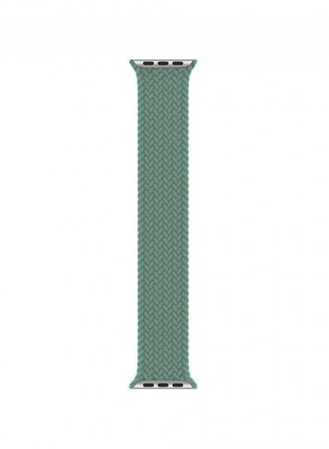 MARGOUN - Braided Solo Loop Elastic Replacement Band Medium for Apple Watch 42/44/45mm green - Image 1