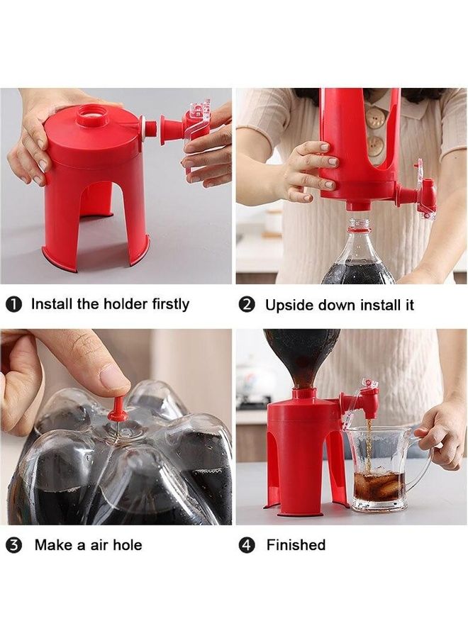 ZENHOME Drinking Water Dispenser Red 15x11x17cm - Image 4