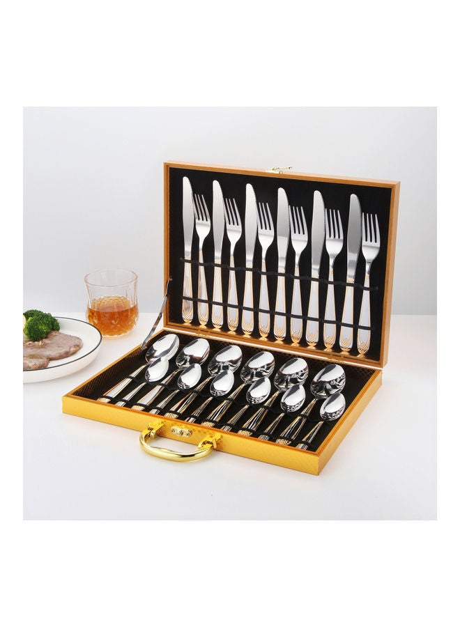Sunhome 24-Piece Stainless Steel Cutlery Set Silver  - Image 1