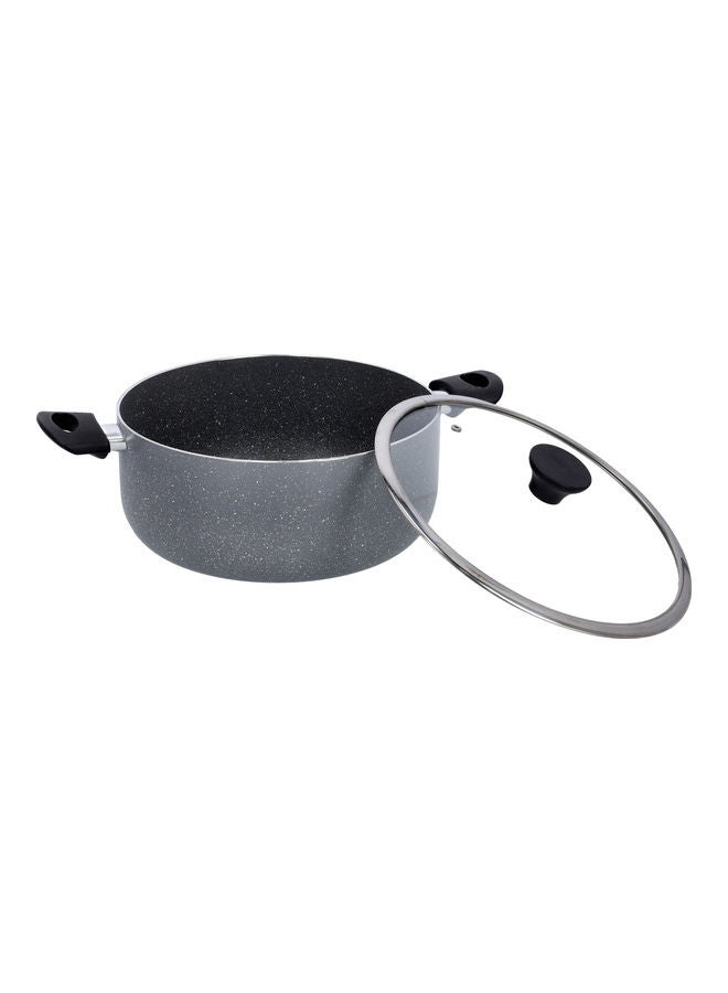 DELCASA Granite Coated Casserole With Glass Lid Multicolour 24x24x10cm  - Image 2