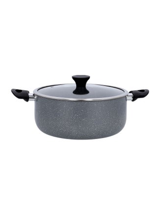 Granite Coated Casserole With Glass Lid Multicolour 26x11x2.5cm - v1625383075/N48705979A_1