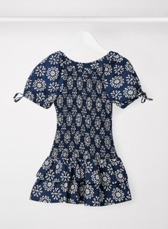 Bardot Junior Kids/Teen Floral Print Shirred Dress Navy  - Image 2