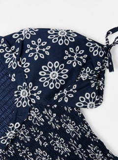 Bardot Junior Kids/Teen Floral Print Shirred Dress Navy  - Image 3
