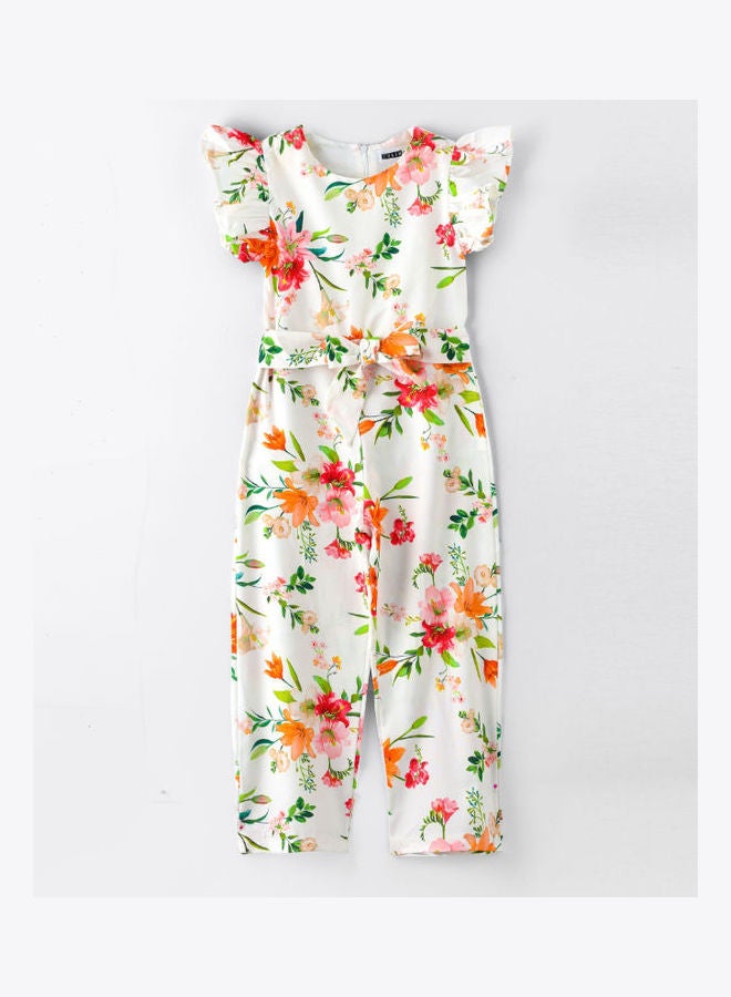 HASHQLO Flower Printed Full Length Jumpsuit Multicolour - Image 1