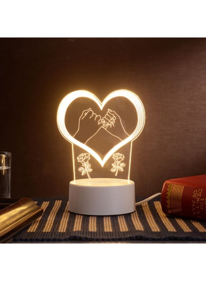 Table Decoration 3D LED Night Lamp Yellow