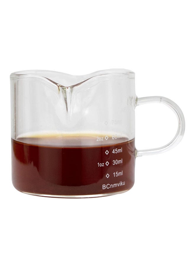 MIBRU Coffee Glass Measuring Cup With Handle Clear 75ml - Image 2