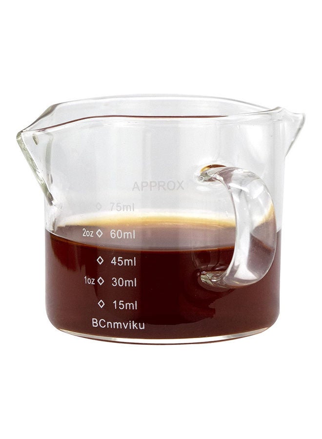 MIBRU Coffee Glass Measuring Cup With Handle Clear 75ml - Image 3