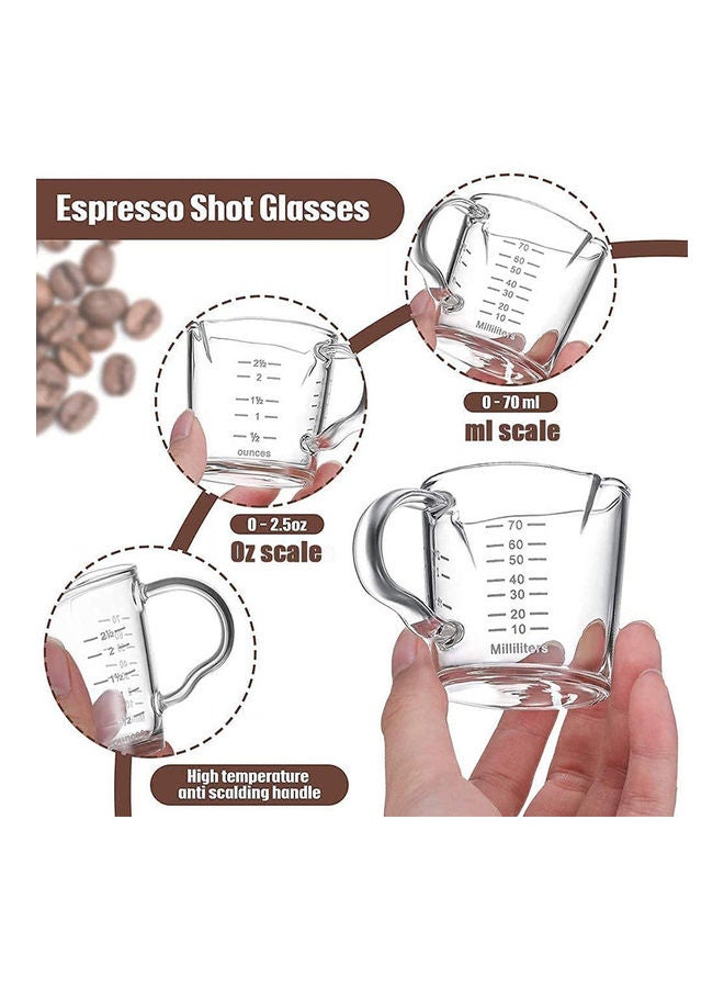 Coffee Glass Measuring Cup With Handle Clear 70ml - v1625388817/N48716903A_4