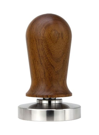 Calibrated Espresso Tamper With Spring Flat Base Brown/Silver - v1625388818/N48716915A_1
