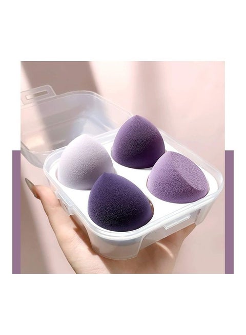 4-Piece Makeup Sponge Set Purple