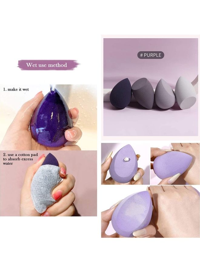 ألفا لايف طقم إسفنجات مكياج مكون من 4 قطع أرجواني  - Image 4