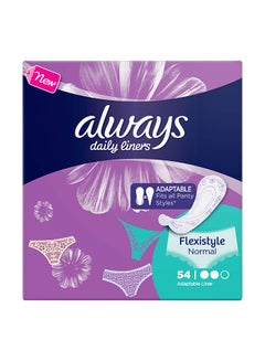 Always Daily Liners Comfort Protect Flexistyle Pantyliners, Normal, 54 Count  - Image 1
