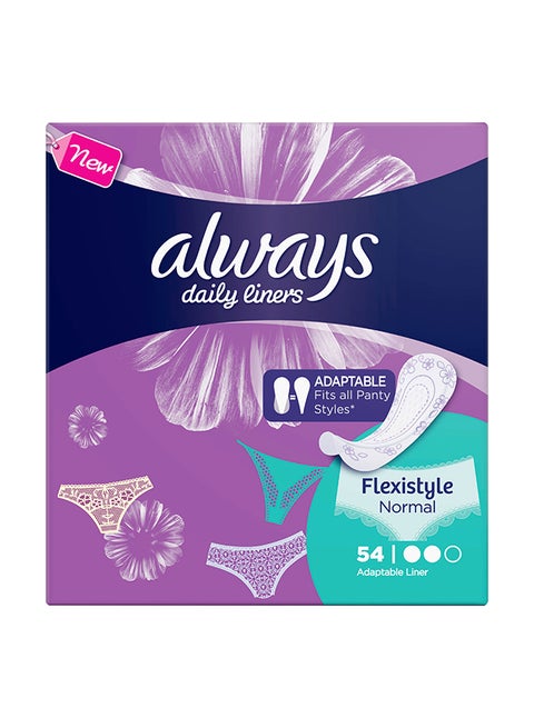 Daily Liners Comfort Protect Flexistyle Pantyliners, Normal, 54 Count