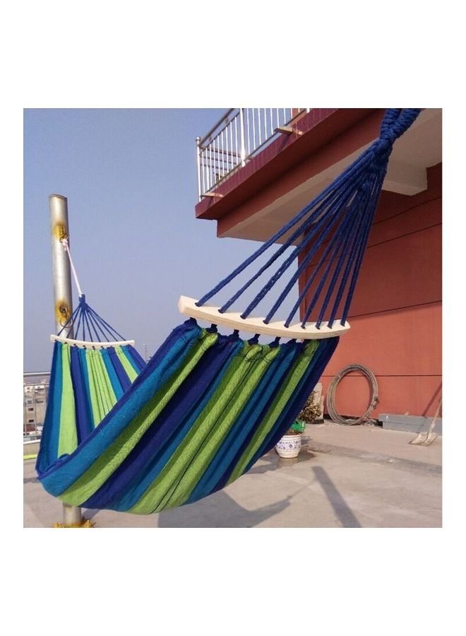 Generic Canvas Bending Stick Hammock With Wooden Stick Blue/Green  - Image 1