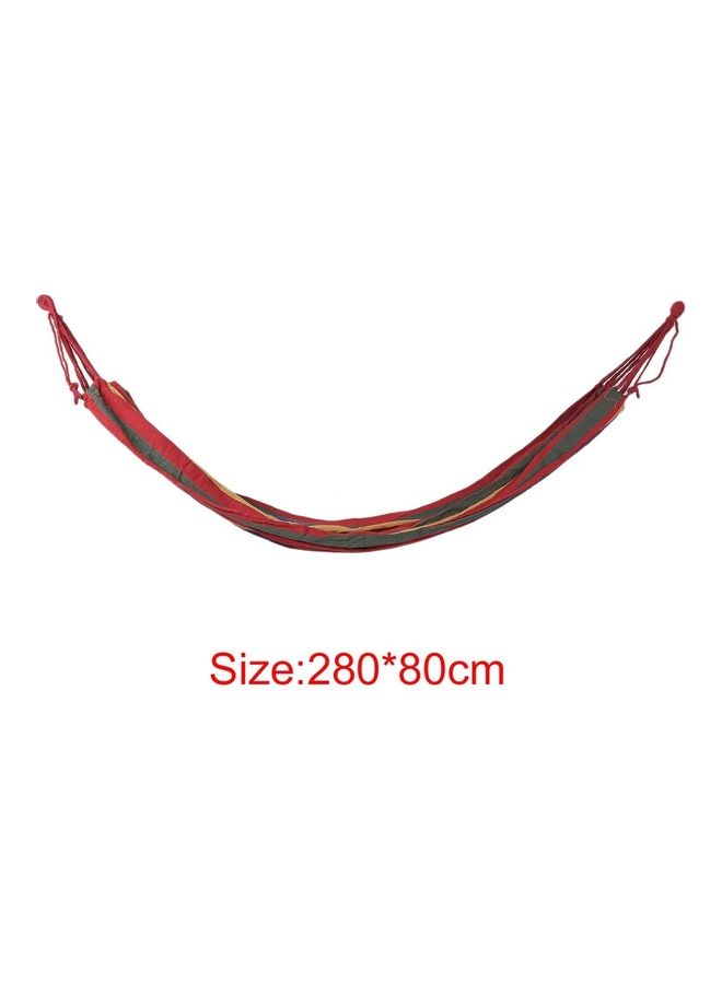 Generic Canvas Striped Swing Single Bed Hammock Red 280x80cm  - Image 2