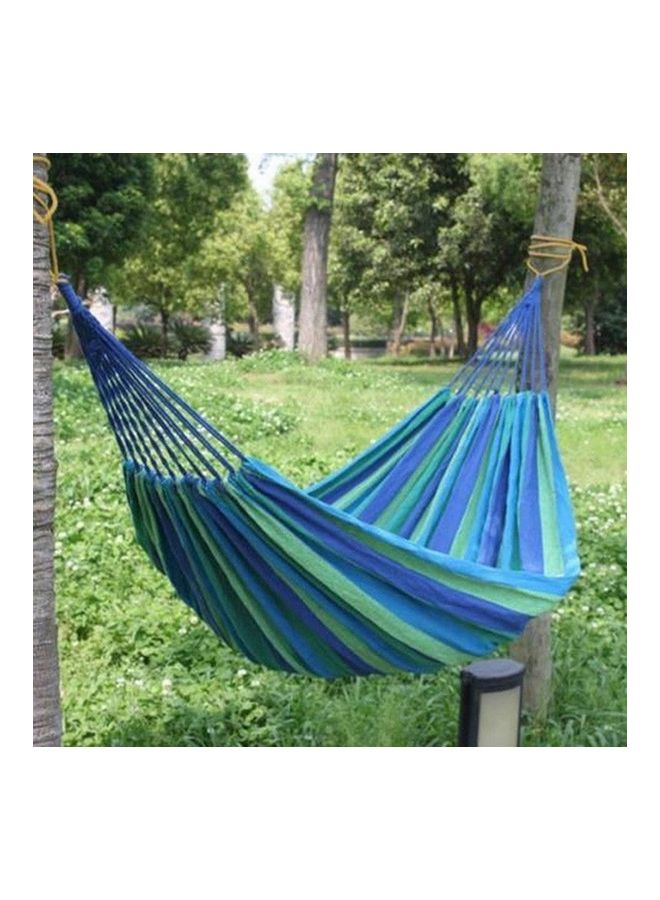 Generic Single Thick Canvas Hammock Blue/Green  - Image 3