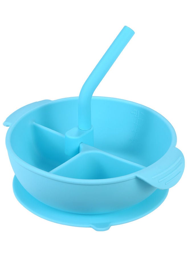 Silicone Placement with cover and Straw BPA-Free Heat-Resistant Baby Food Plate - Image 3