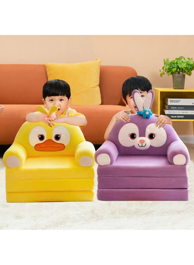 tts - 2 In 1 Flip Open Foldable Kids' Sofa Yellow - Image 1