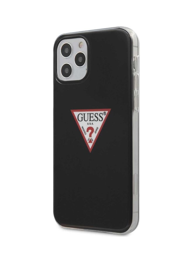 GUESS Triangle Logo Hard Case for iPhone 12/12 Pro 6.1-inch Black - Image 3