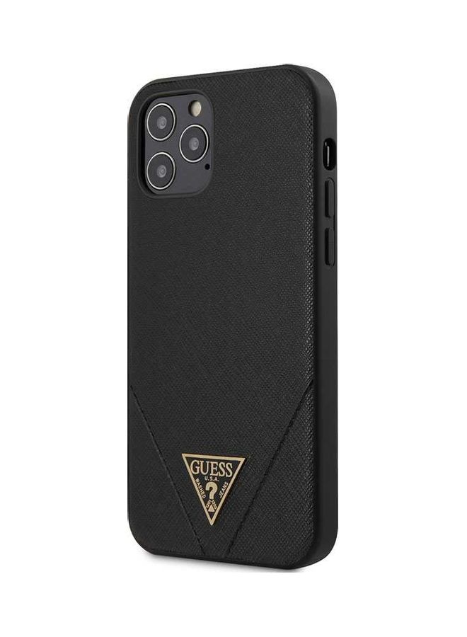 GUESS Metal Logo Case for iPhone 12/12 Pro 6.1-inch Black - Image 1