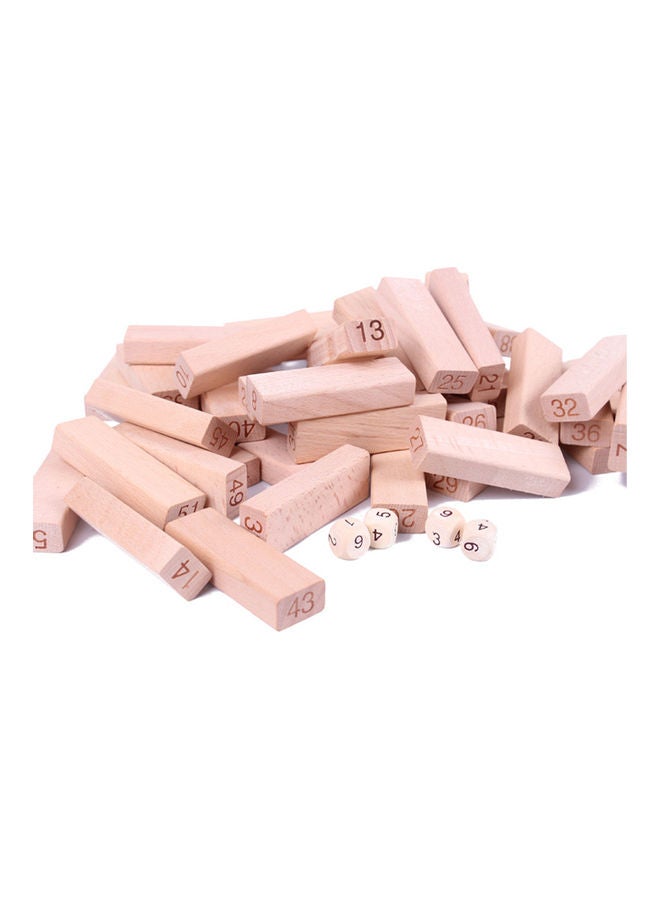 51-Piece Timber Tower Wooden Block Stacking Games  - Image 3