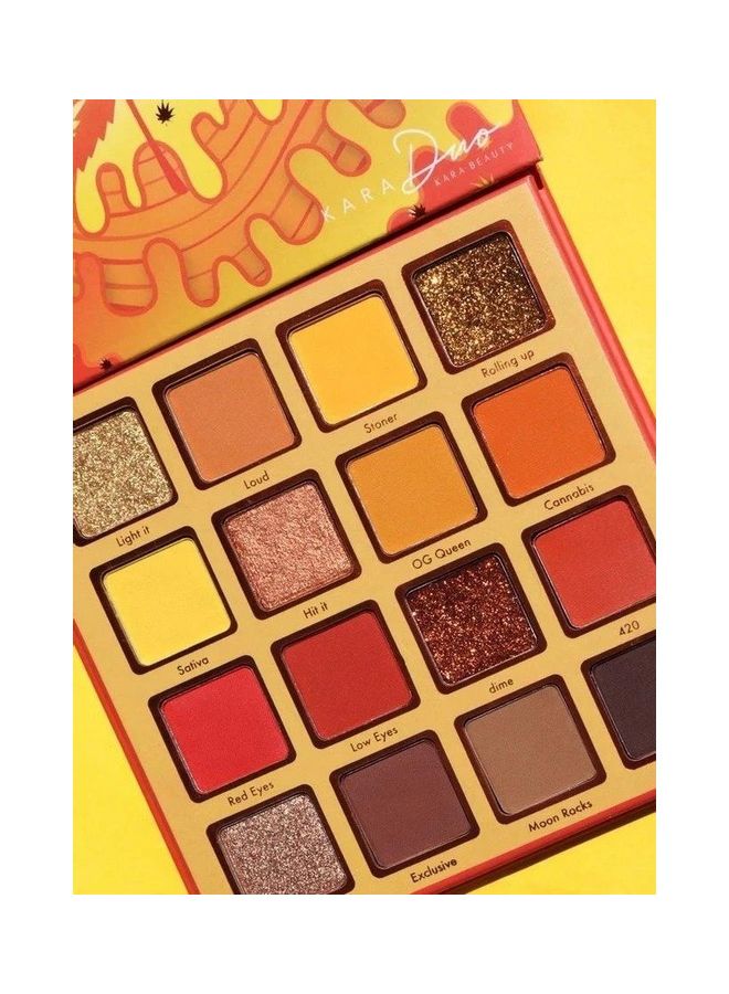 Kara Beauty 16 Shades Orange Pop Eyeshadow Palette Multicolour - Image 4