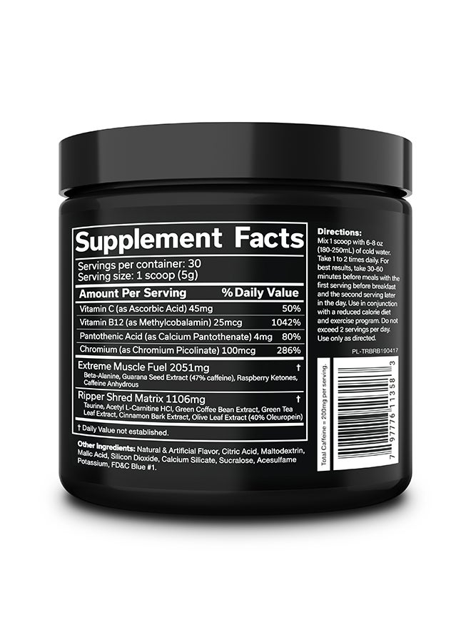 JNX Sports - The Ripper Fat Burner, Blue Raspberry - 30 Servings - Image 1