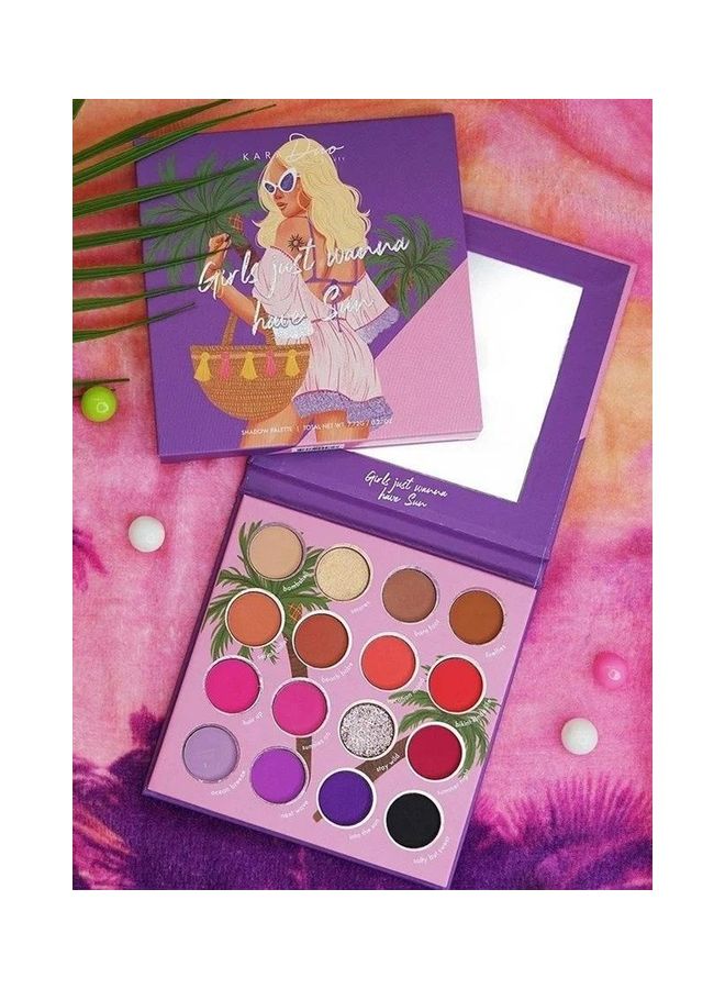 Kara Beauty 16 Shades Girls Just Wanna Have Sun Eyeshadow Palette Multicolour - Image 3