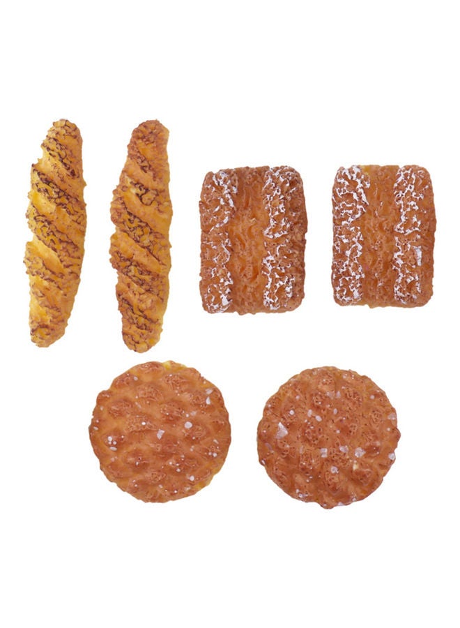 6-Piece Restaurant Props Resin Breads Model Ornament for Dollhouse  - Image 2