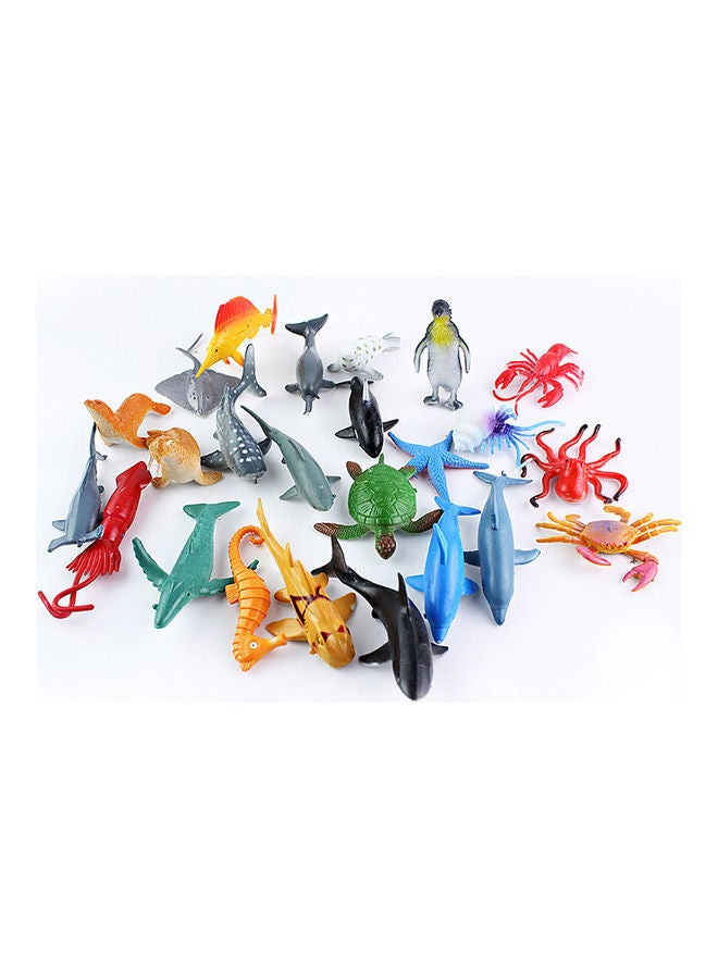 24-Piece Mini Sea Life Animals Figure Set  - Image 1