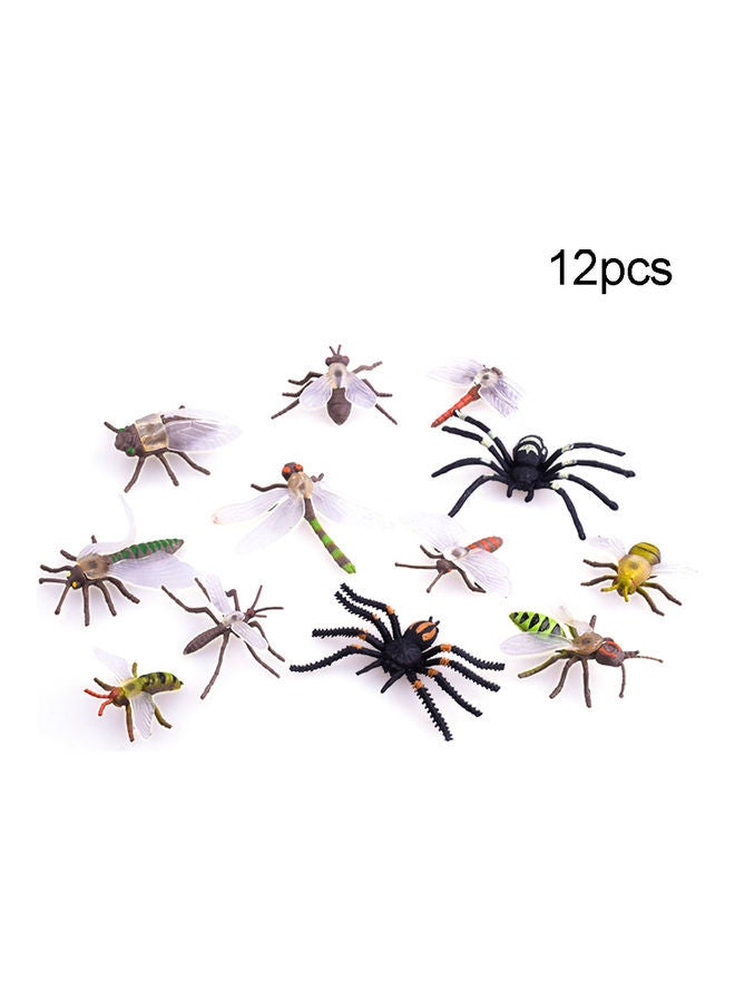 12-Piece Simulation Insect Miniature Figures Set 