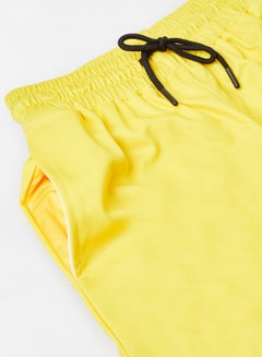 ABOF Printed Elastic Waistband Drawstring Mid-Rise Shorts Yellow/Black  - Image 3