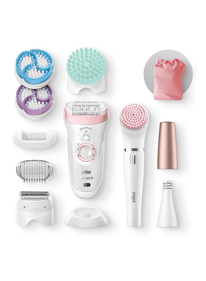BRAUN Silk-Epil Deluxe 7-In-1 Beauty Set, 9 9-985 White-Pink  - Image 3