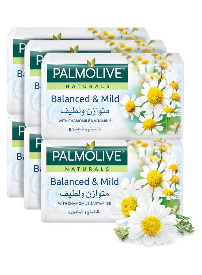 Palmolive Naturals Bar Soap Chamomile And Vitamin E (Pack Of 6) White 170grams 